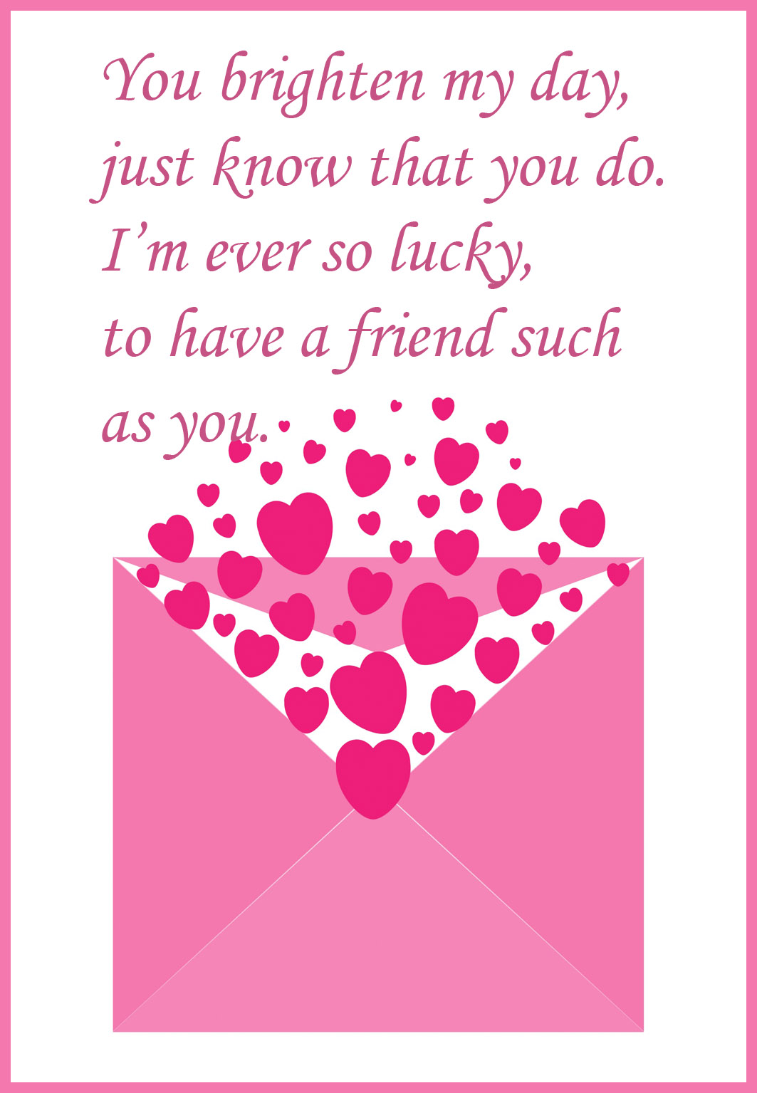 Free Printable Friendship Valentine Cards